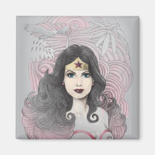 Wonder Woman Eagle and Trees Magnet