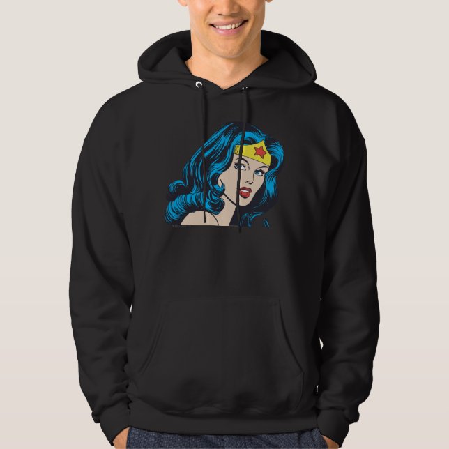 Wonder Woman Face Hoodie (Front)