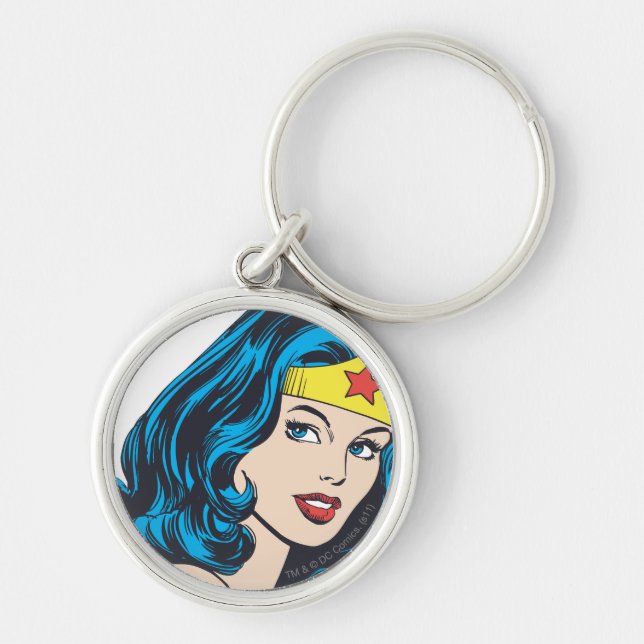 Wonder Woman Face Key Ring (Front)