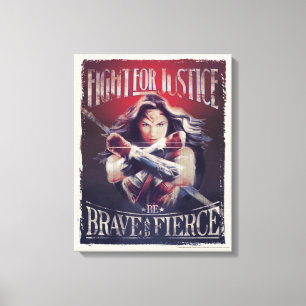 Wonder Woman Fight For Justice Canvas Print