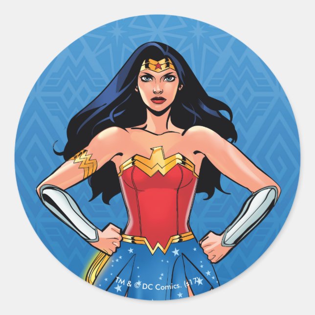 Wonder Woman - Fight For Peace Classic Round Sticker (Front)