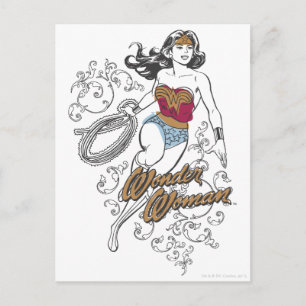 Wonder Woman Flourish Postcard