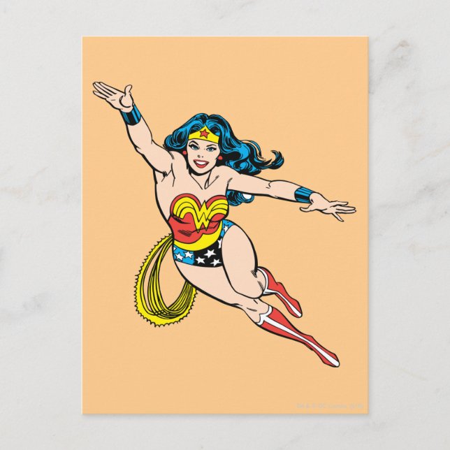 Wonder Woman Flying Forward Postcard (Front)