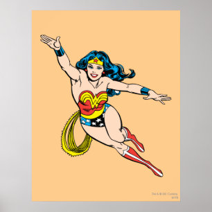 Wonder Woman Flying Forward Poster