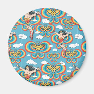 Wonder Woman Flying High Pattern Magnet