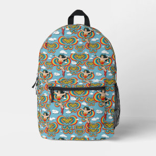 Wonder Woman Flying High Pattern Printed Backpack