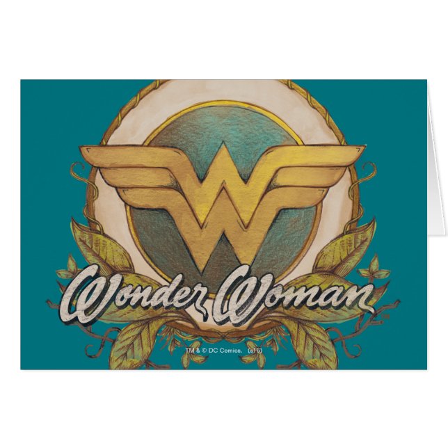 Wonder Woman Foliage Sketch Logo (Front Horizontal)