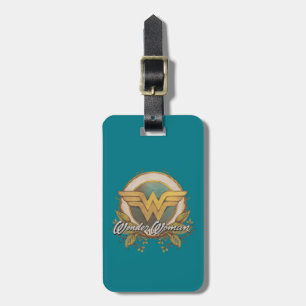 Wonder Woman Foliage Sketch Logo Luggage Tag