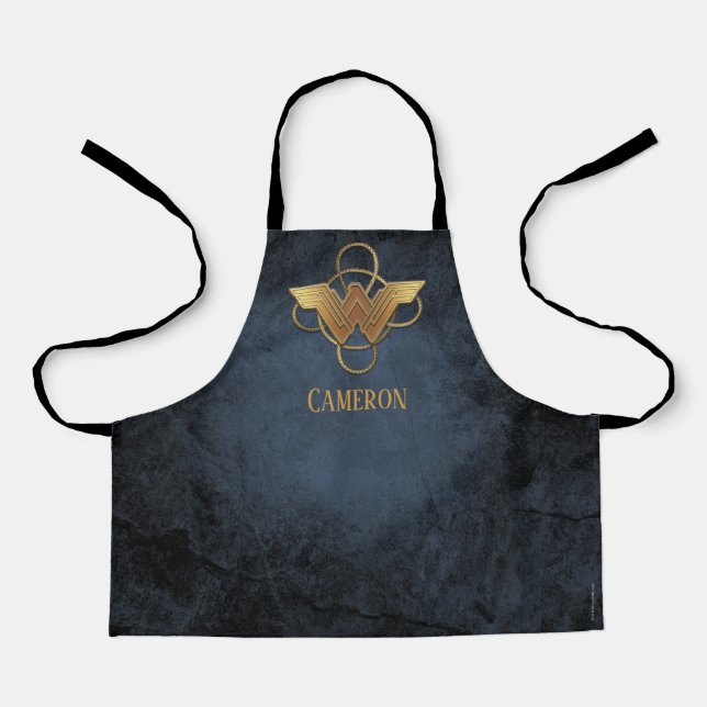 Wonder Woman Gold Symbol Over Lasso Apron (Front)
