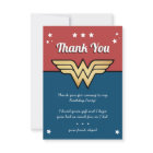 Wonder Woman Golden Logo Birthday Thank You