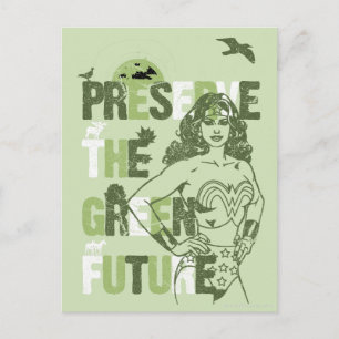 Wonder Woman Green Future Postcard