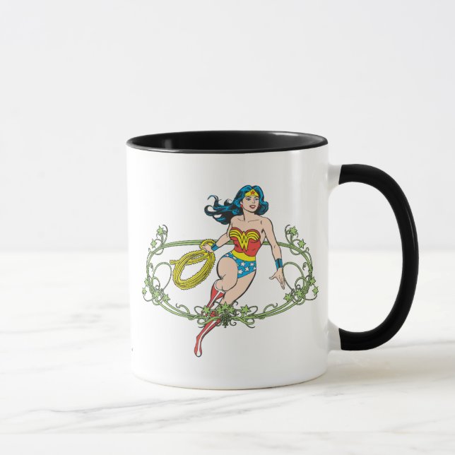 Wonder Woman Green Vines Mug (Right)