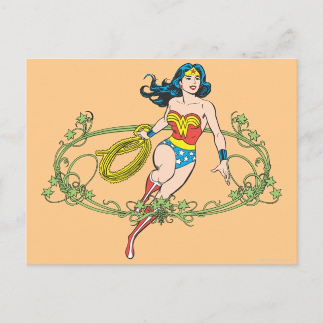 Wonder Woman Green Vines Postcard (Front)