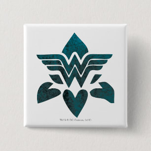 Wonder Woman Grunge Logo 15 Cm Square Badge