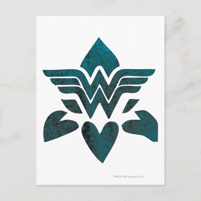 Wonder Woman Grunge Logo Postcard (Front)
