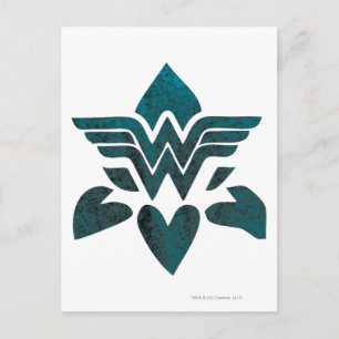 Wonder Woman Grunge Logo Postcard