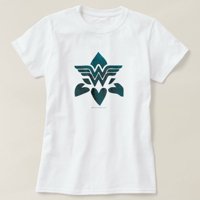 Wonder Woman Grunge Logo T-Shirt (Design Front)