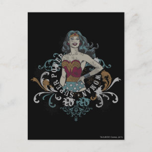 Wonder Woman Halftone Postcard