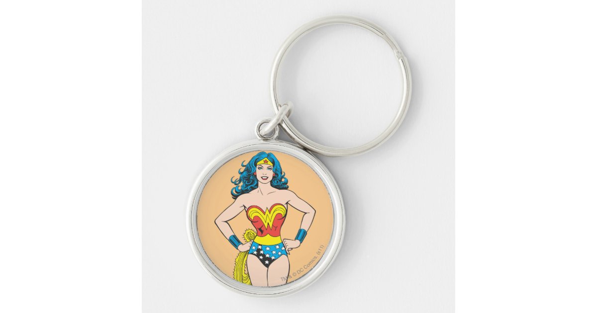 Wonder Woman Hands on Hips Key Ring Zazzle