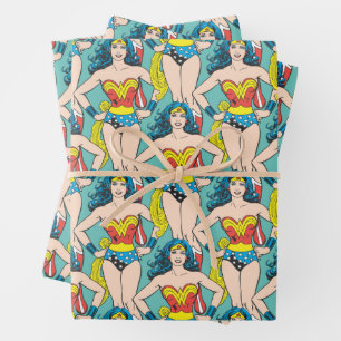 Wonder Woman Hands on Hips Wrapping Paper Sheet