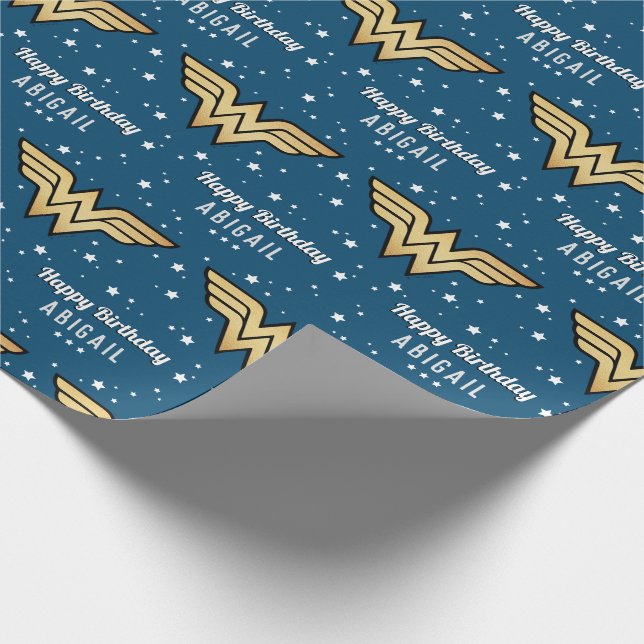 Wonder Woman | Happy Birthday  Wrapping Paper (Corner)