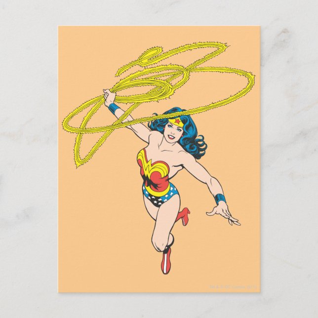 Wonder Woman Holds Lasso 2 Postcard (Front)