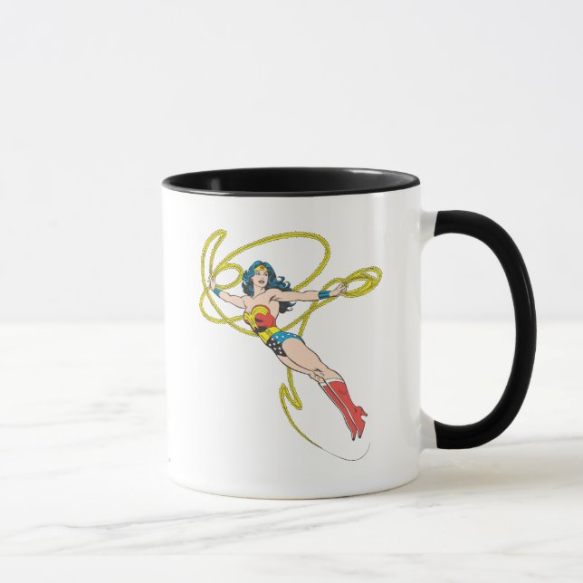 Wonder Woman Holds Lasso 4 Mug (Right)