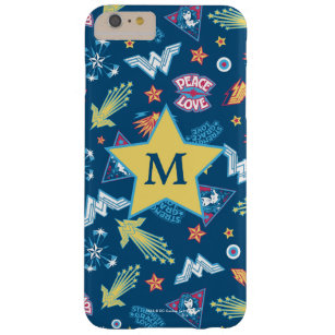 Wonder Woman Icons & Phrases Pattern   Monogram Barely There iPhone 6 Plus Case