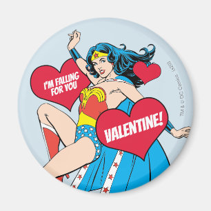 Wonder Woman   I'm Falling For You Valentine Magnet