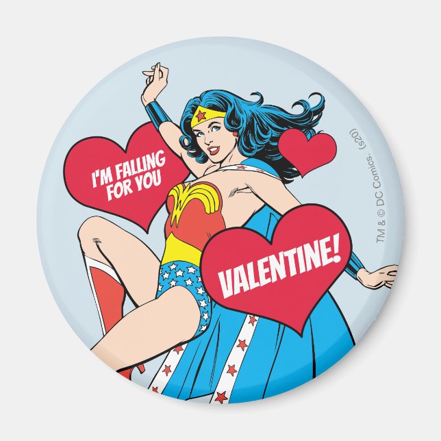 Wonder Woman | I'm Falling For You Valentine Magnet (Front)