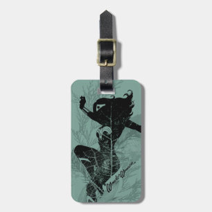 Wonder Woman Landing Foliage Graphic Luggage Tag