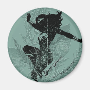 Wonder Woman Landing Foliage Graphic Magnet