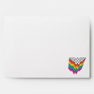Wonder Woman Layered Rainbow Logo Envelope