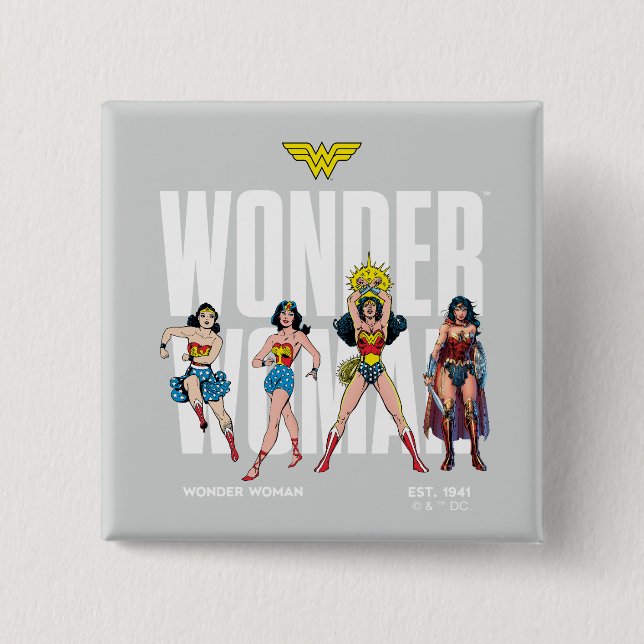 Wonder Woman Legends Forever Graphic 15 Cm Square Badge (Front)