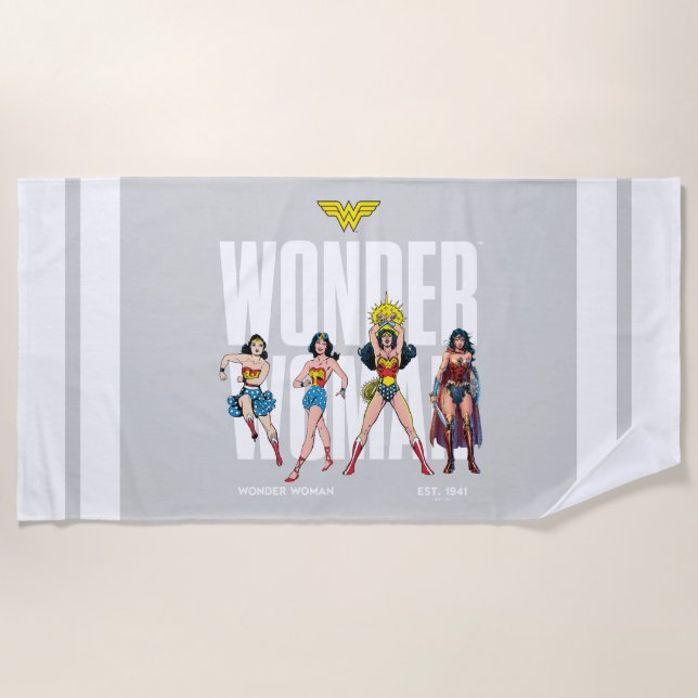 Wonder Woman Legends Forever Graphic Beach Towel (Front)