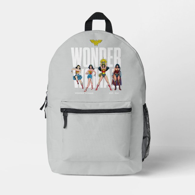Wonder Woman Legends Forever Graphic Printed Backpack (Front)