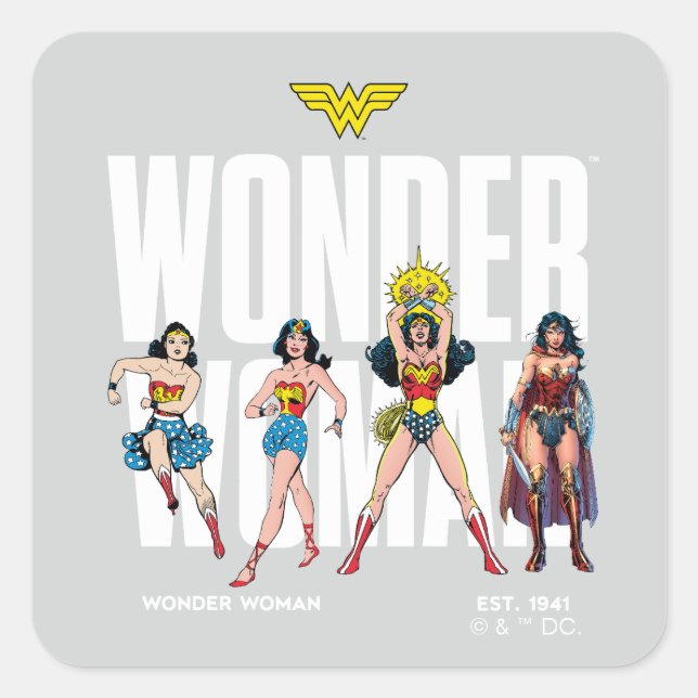 Wonder Woman Legends Forever Graphic Square Sticker (Front)
