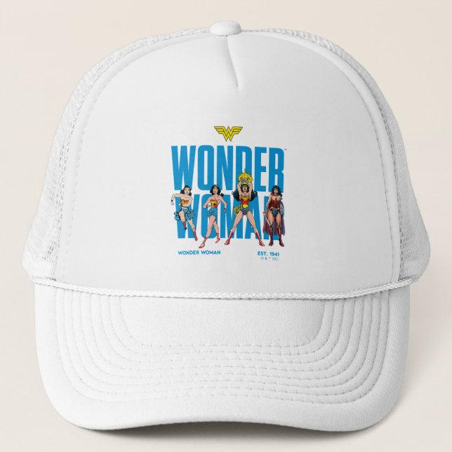 Wonder Woman Legends Forever Graphic Trucker Hat (Front)