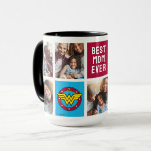 Wonder Woman Logo   Mom Photo Collage Mug