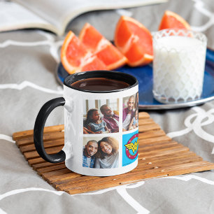 Wonder Woman Logo   Mum Photo Collage Mug