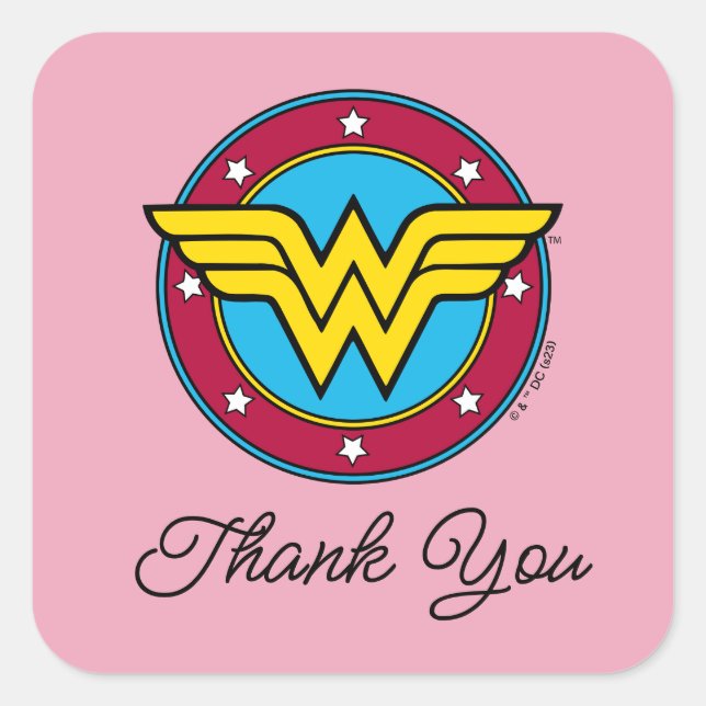 Wonder Woman Logo | New Baby Coming Soon Square Sticker (Front)