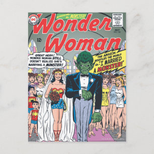 Wonder Woman Married a Monster Postcard