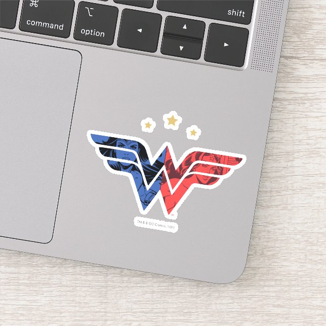 Wonder Woman Modern & Retro Comic Overlay Logo (Detail)