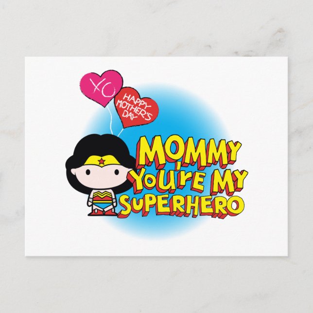 Wonder Woman | Mommy You're My Superhero Invitation Postcard (Front)