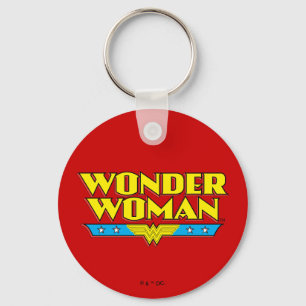 Wonder Woman Name and Logo Key Ring
