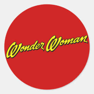 Wonder Woman Name Classic Round Sticker