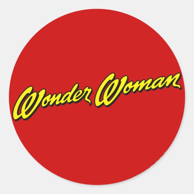 Wonder Woman Name Classic Round Sticker (Front)
