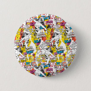 Wonder Woman Neon Pattern 6 Cm Round Badge