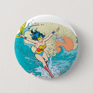 Wonder Woman Ocean Sky 6 Cm Round Badge
