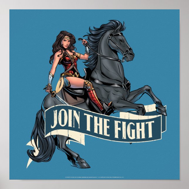 Wonder Woman on Horse Comic Art Poster (Front)